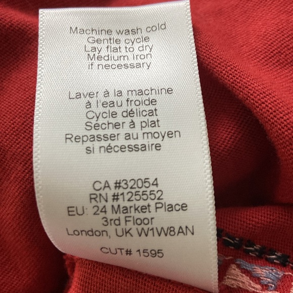 Anthropologie Dolan Left Coast Melinda Embroidered Flutter Sleeve Tee EU… - Picture 11 of 11